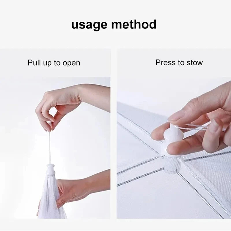 Foldable insect‑proof food cover