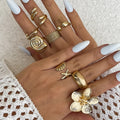 Ingemark 8‑Piece Vintage Goth Metal Rings Set
