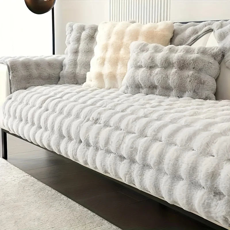 Sofa cover, soft and non-slip plush, modern home decor