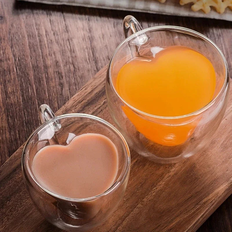 Elegant heart-shaped glass cups for every mood
