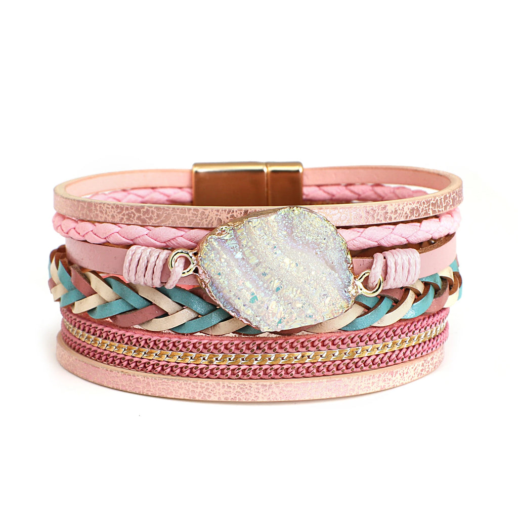 Boho Bracelet with Colorful Stones