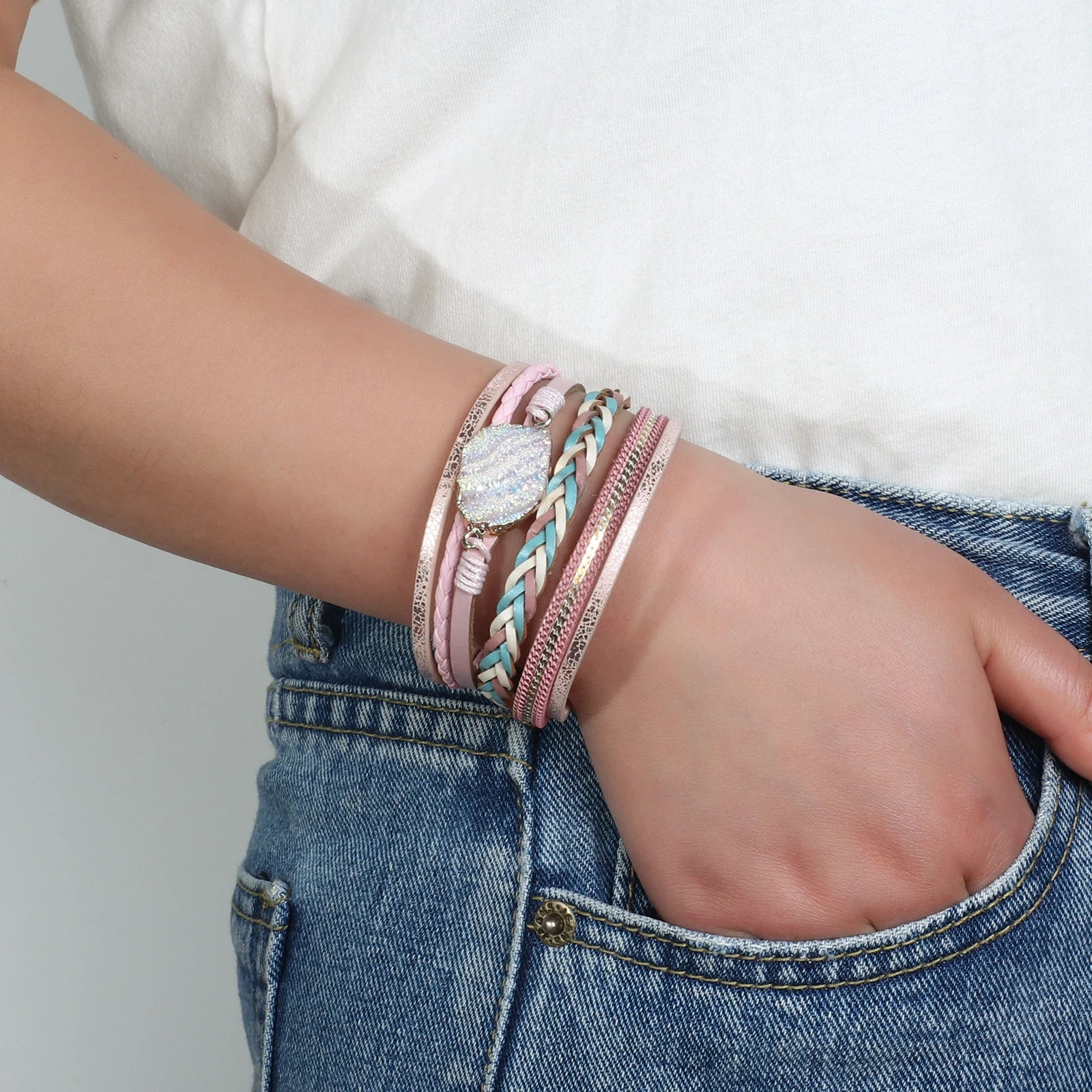 Boho Bracelet with Colorful Stones