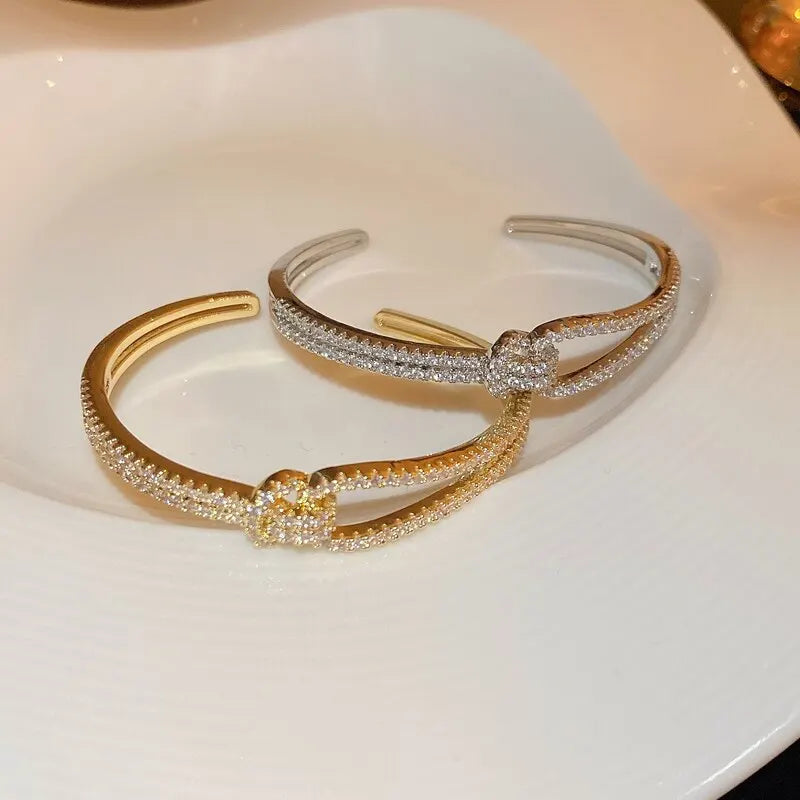 Elegant Knot Cuff Bracelet