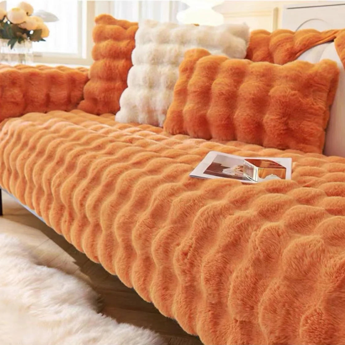 Sofa cover, soft and non-slip plush, modern home decor