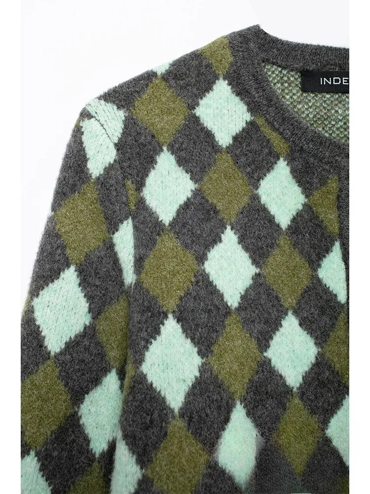 Cardigan KONDALA Argyle Vintage Cardigan: Irresistible Autumn Chic!