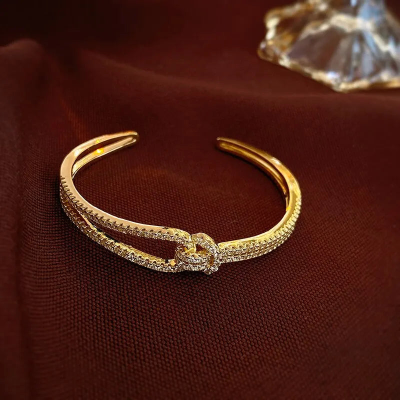 Elegant Knot Cuff Bracelet