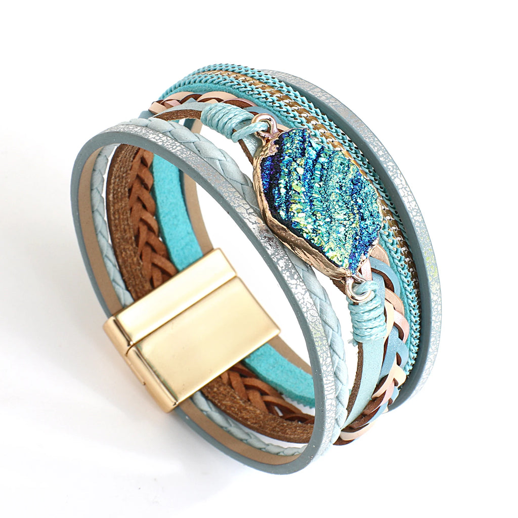 Boho Bracelet with Colorful Stones
