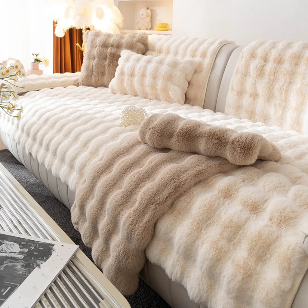 Sofa cover, soft and non-slip plush, modern home decor