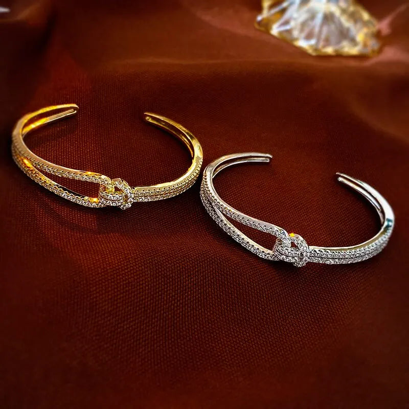Elegant Knot Cuff Bracelet