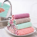 Set of 10 double‑sided microfiber cloths for dishes and kitchen