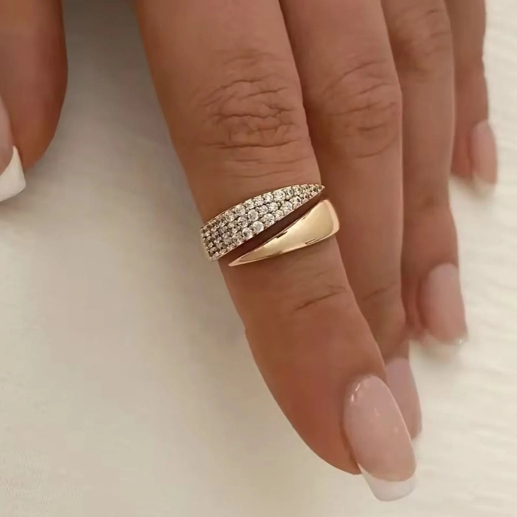 Golden Sun Ring & Natural Stone